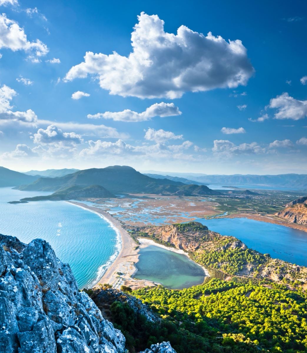 İztuzu Plajı kuş bakışı görünüm, Dalyan, Ortaca, Muğla