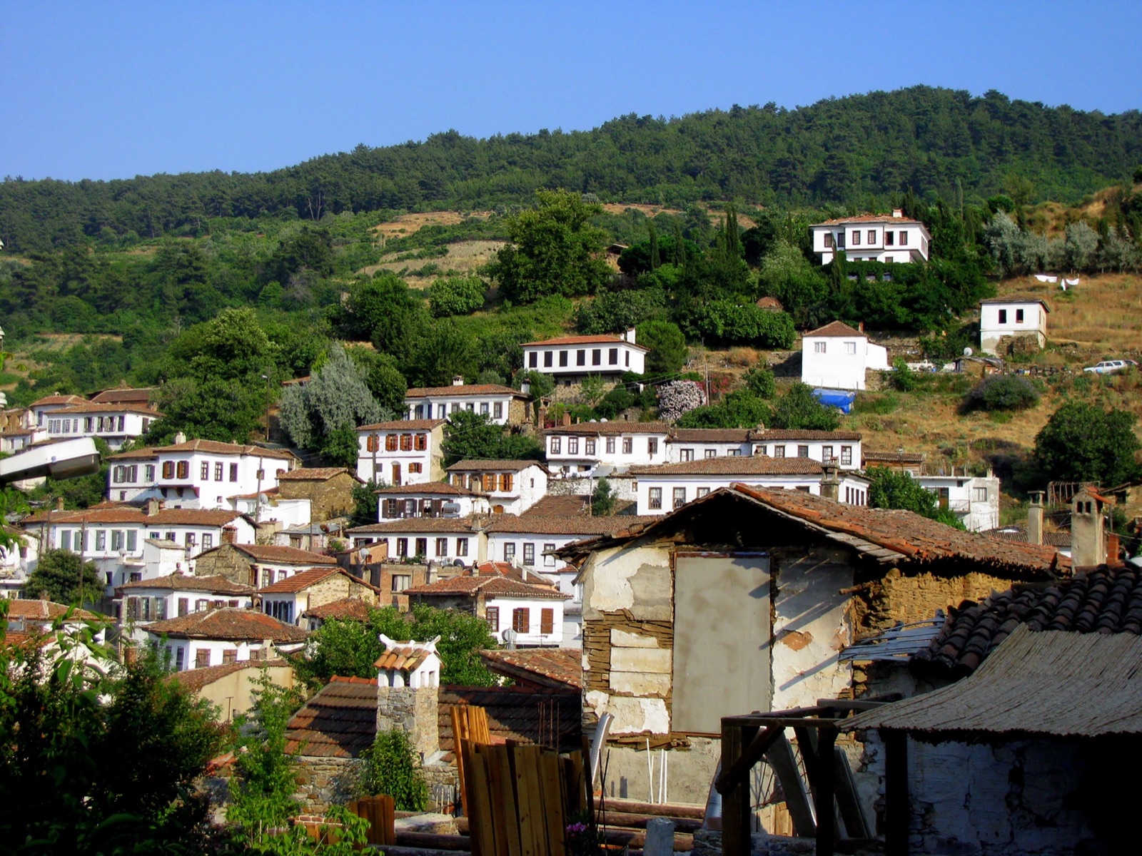 Kiliseden Şirince köyü manzarası