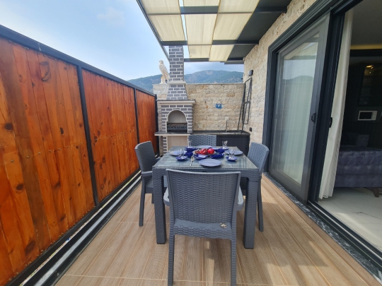 papatya villa barbekü alanı