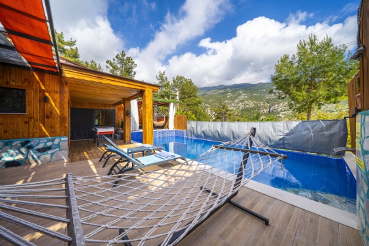 Villa Kara 2 Kalkan İslamlar hamak alanı ve dinlenme köşesi