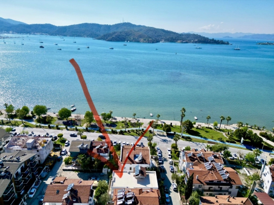 fethiye kordonda 1+1 etap apart kordona yürüme mesafesinde drone çekimi