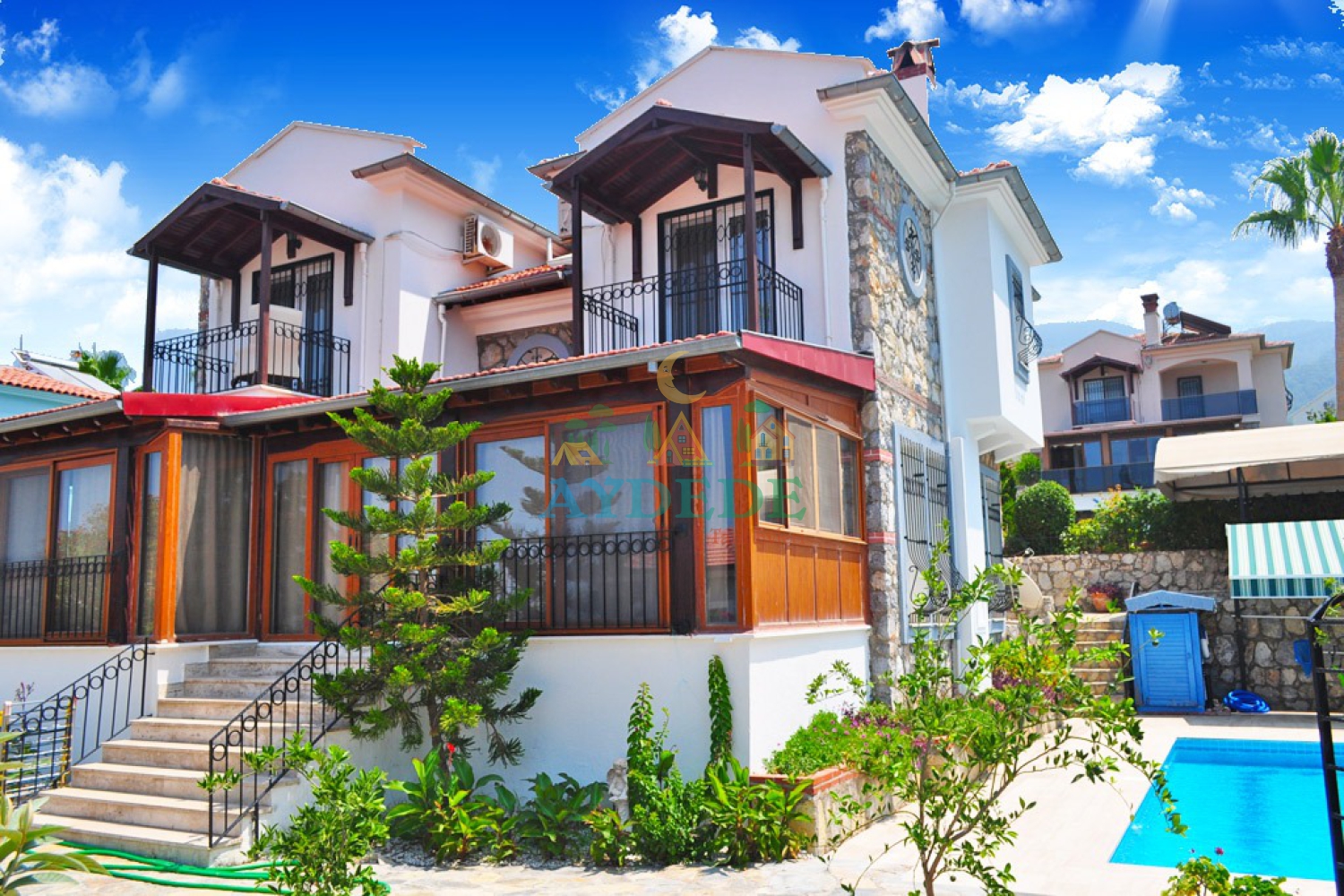 Villa Fiest – Fethiye Ovacık’ta Özel Havuzlu 4+1 Müstakil Tatil Villası Dış Cephe Görünümü
